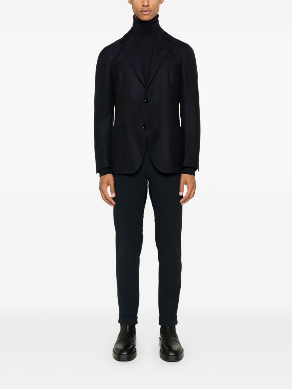 Maison-Kitsune Lardini Wool Blazer Blue Men Blazers