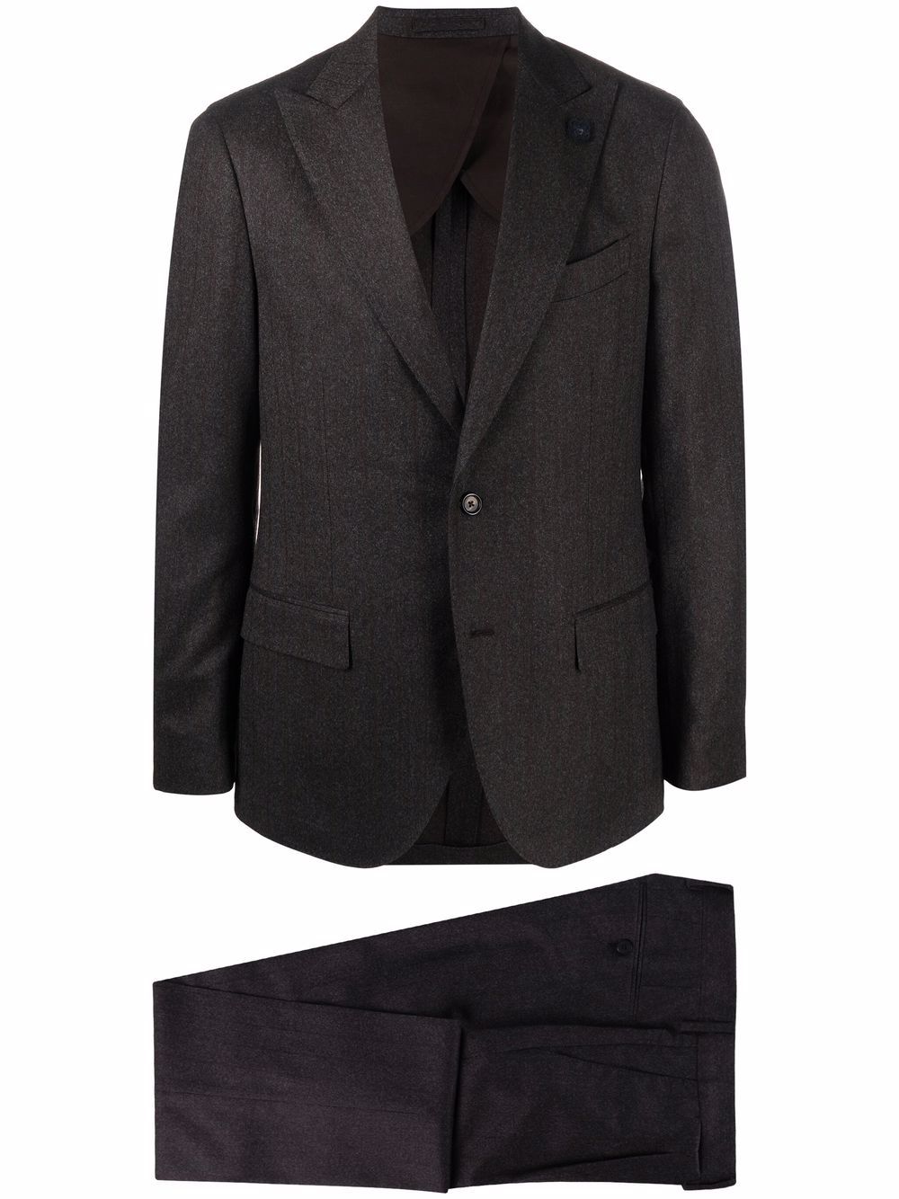 Lardini single-breasted Wool Suit Brown Men Single Breasted Suits Maison-Kitsune