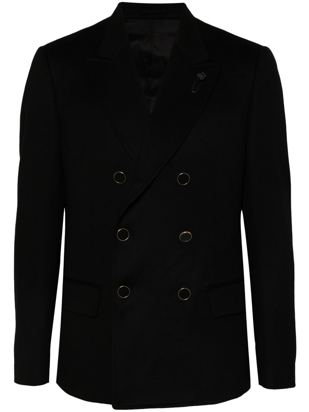 Men Blazers Maison-Kitsune Lardini Virgin Wool Blazer Black