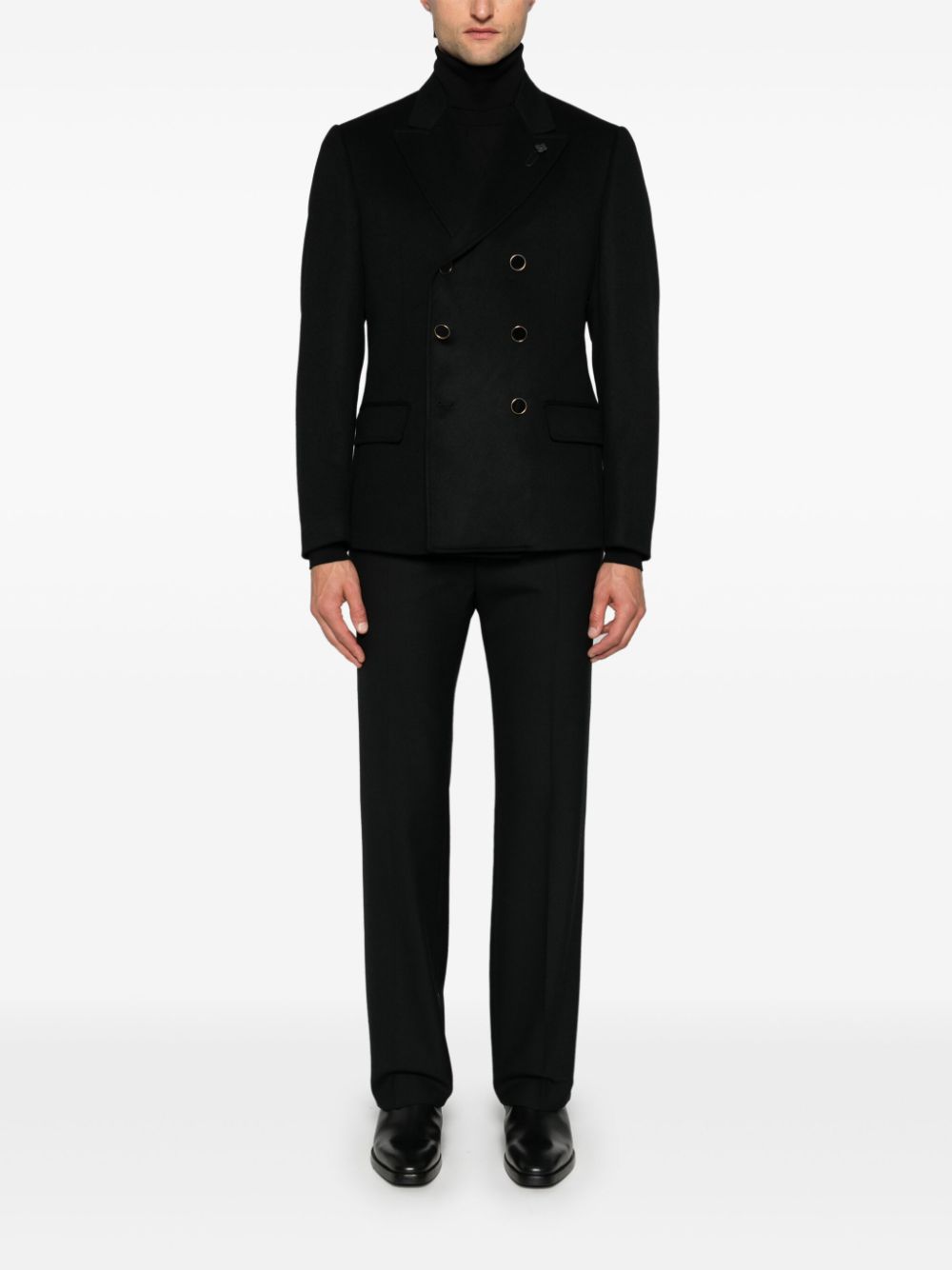 Men Blazers Maison-Kitsune Lardini Virgin Wool Blazer Black