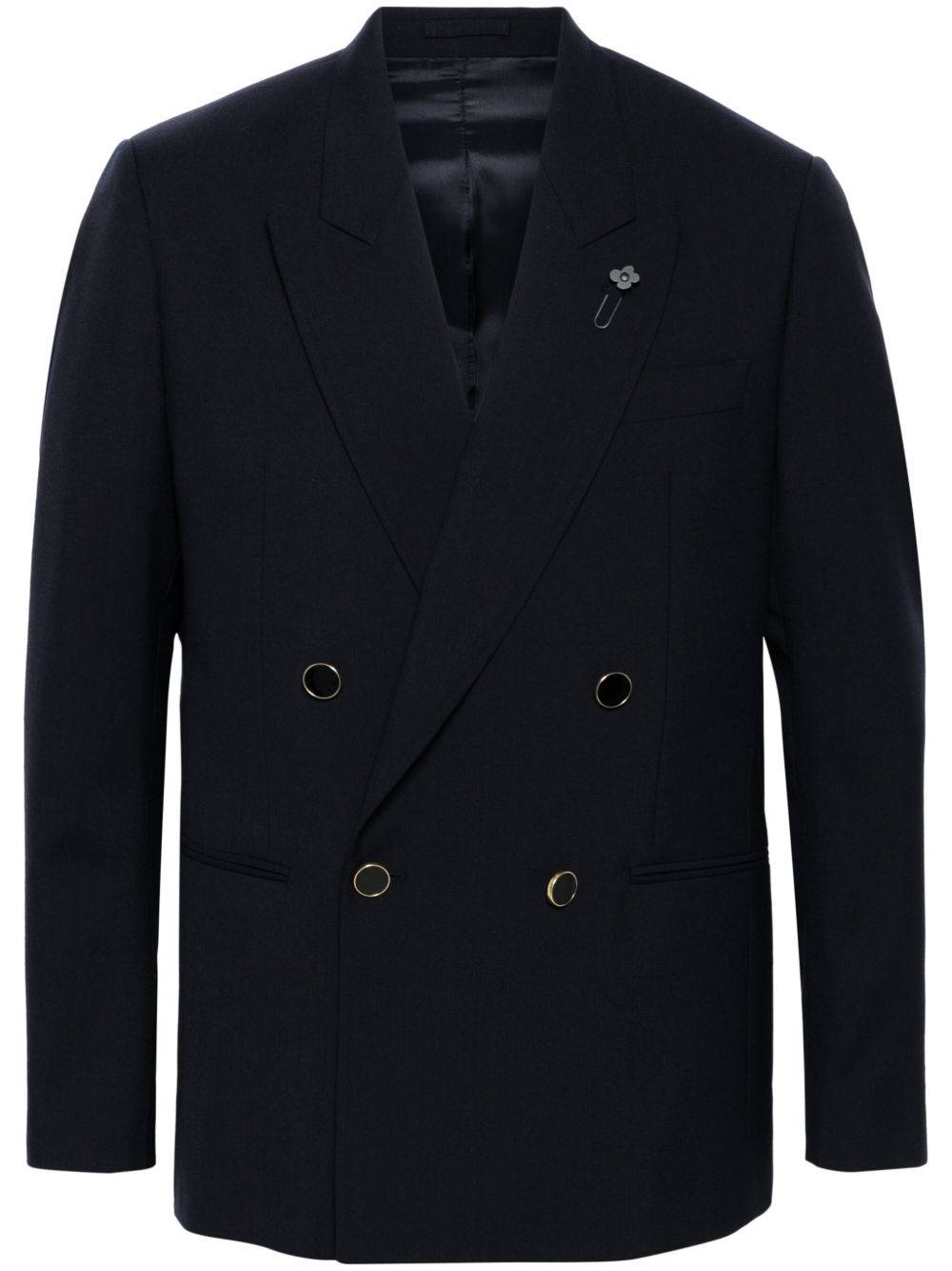 Men Blazers Maison-Kitsune Lardini double-breasted Blazer Blue