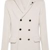 Men Cardigans Maison-Kitsune Lardini double-breasted Knitted Blazer Neutrals