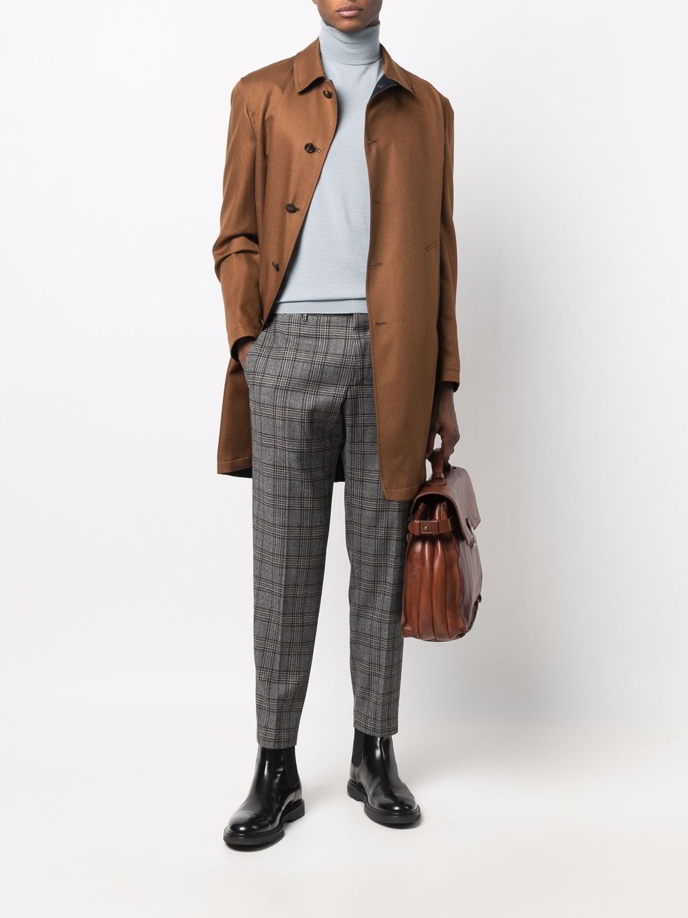Lardini Reversible buttoned-up Coat Brown Men Single Breasted Coats Maison-Kitsune