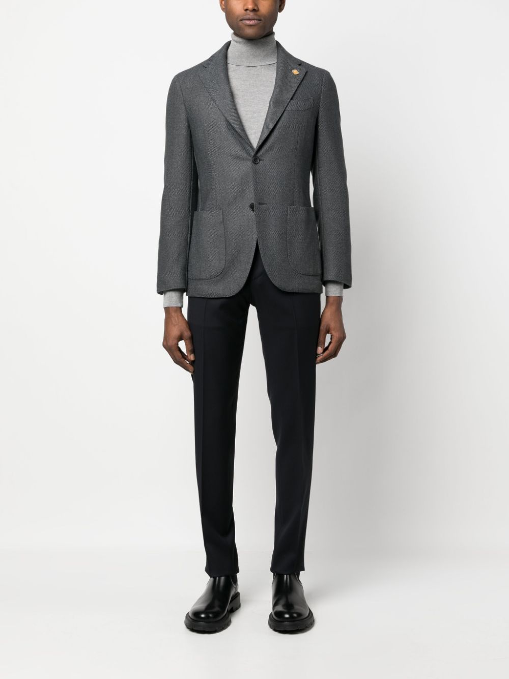 Lardini English Tweed Wool Jacket Grey Men Blazers Maison-Kitsune