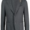 Lardini English Tweed Wool Jacket Grey Men Blazers Maison-Kitsune