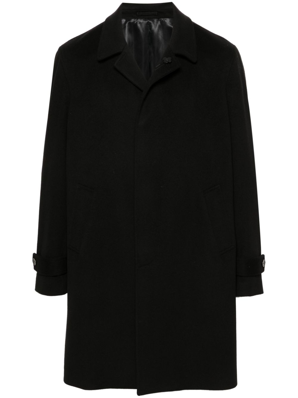 Lardini virgin-wool single-breasted Coat Black Men Single Breasted Coats Maison-Kitsune