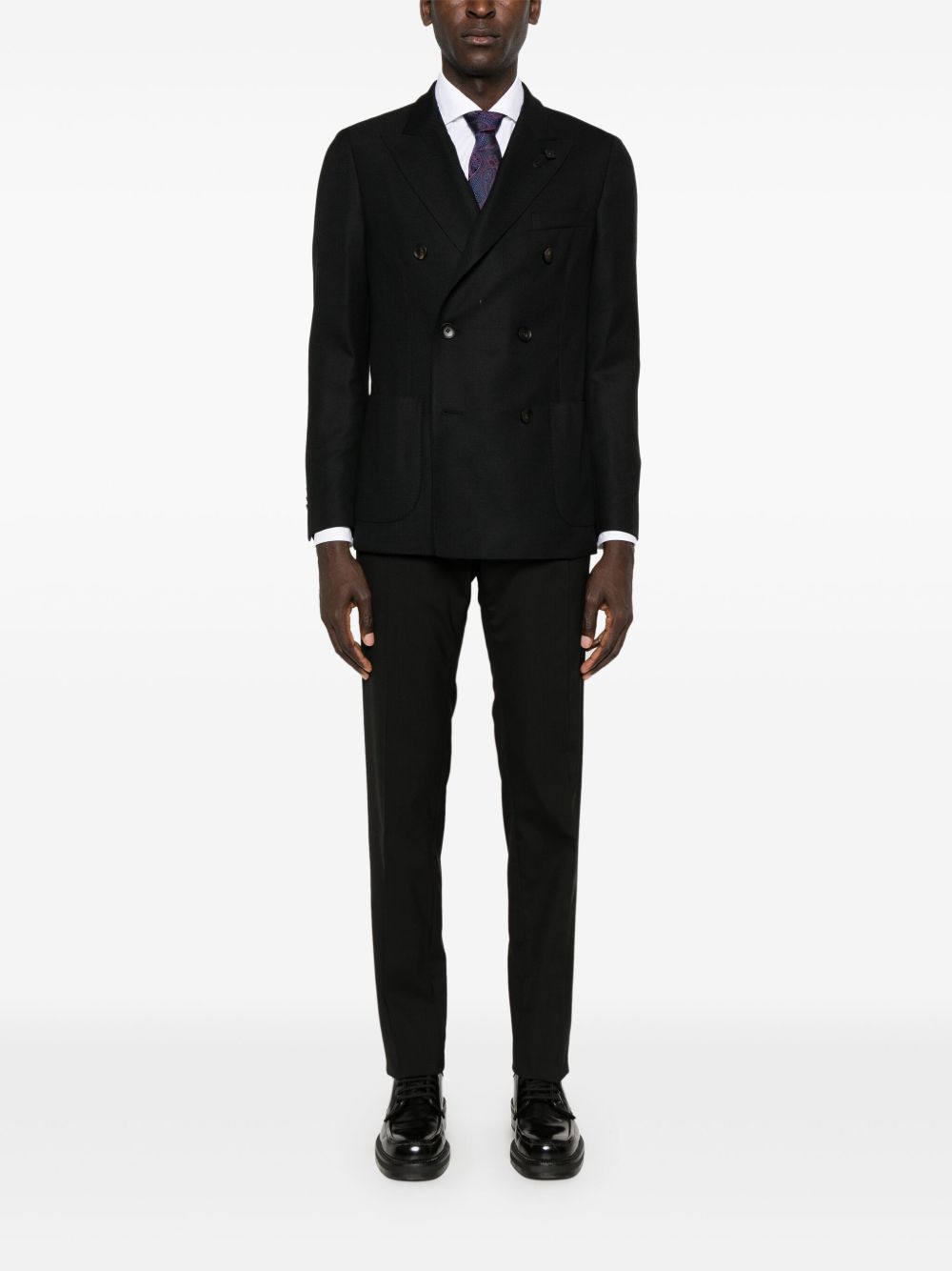 Lardini brooch-detail Blazer Black Men Blazers Maison-Kitsune