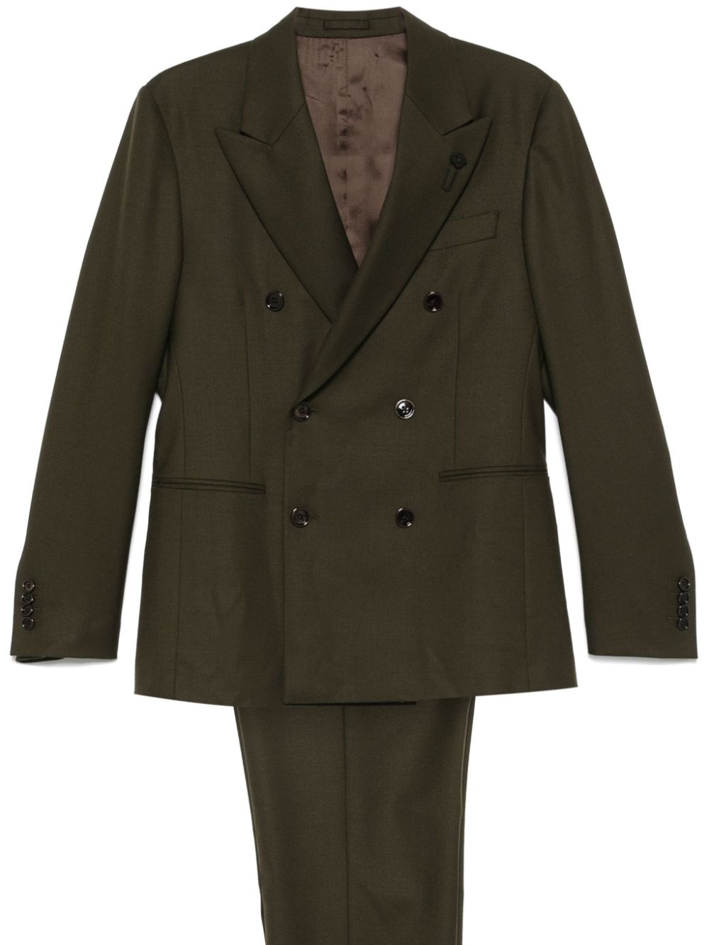Men Double Breasted Suits Maison-Kitsune Lardini double-breasted Blazer Green