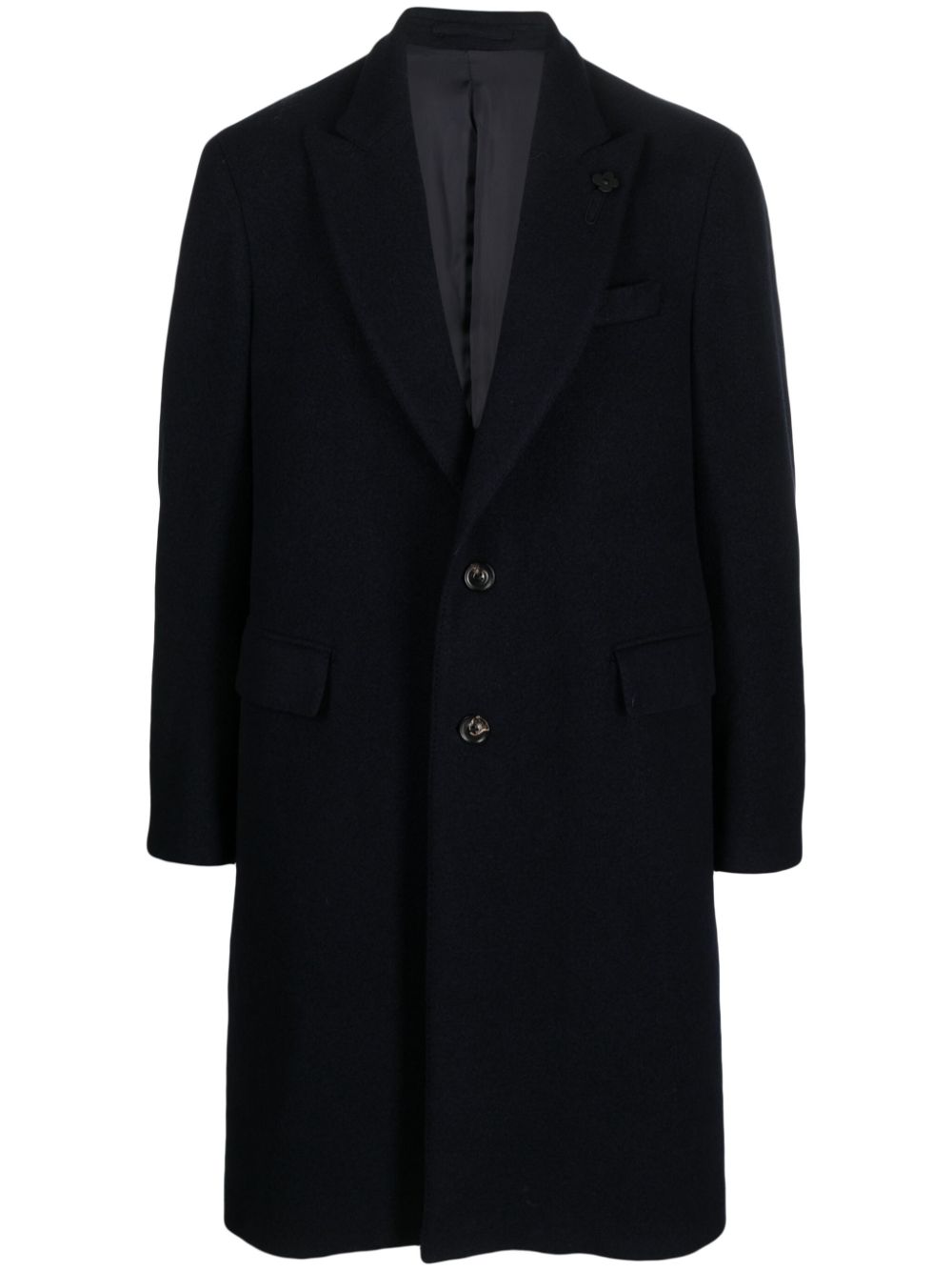 Lardini single-breasted Wool Blend Coat Blue Men Single Breasted Coats Maison-Kitsune