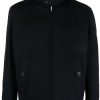 Men Lightweight Jackets Maison-Kitsune Lardini high-neck Wool Jacket Blue