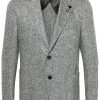 Maison-Kitsune Lardini Mélange single-breasted Blazer Grey Men Blazers