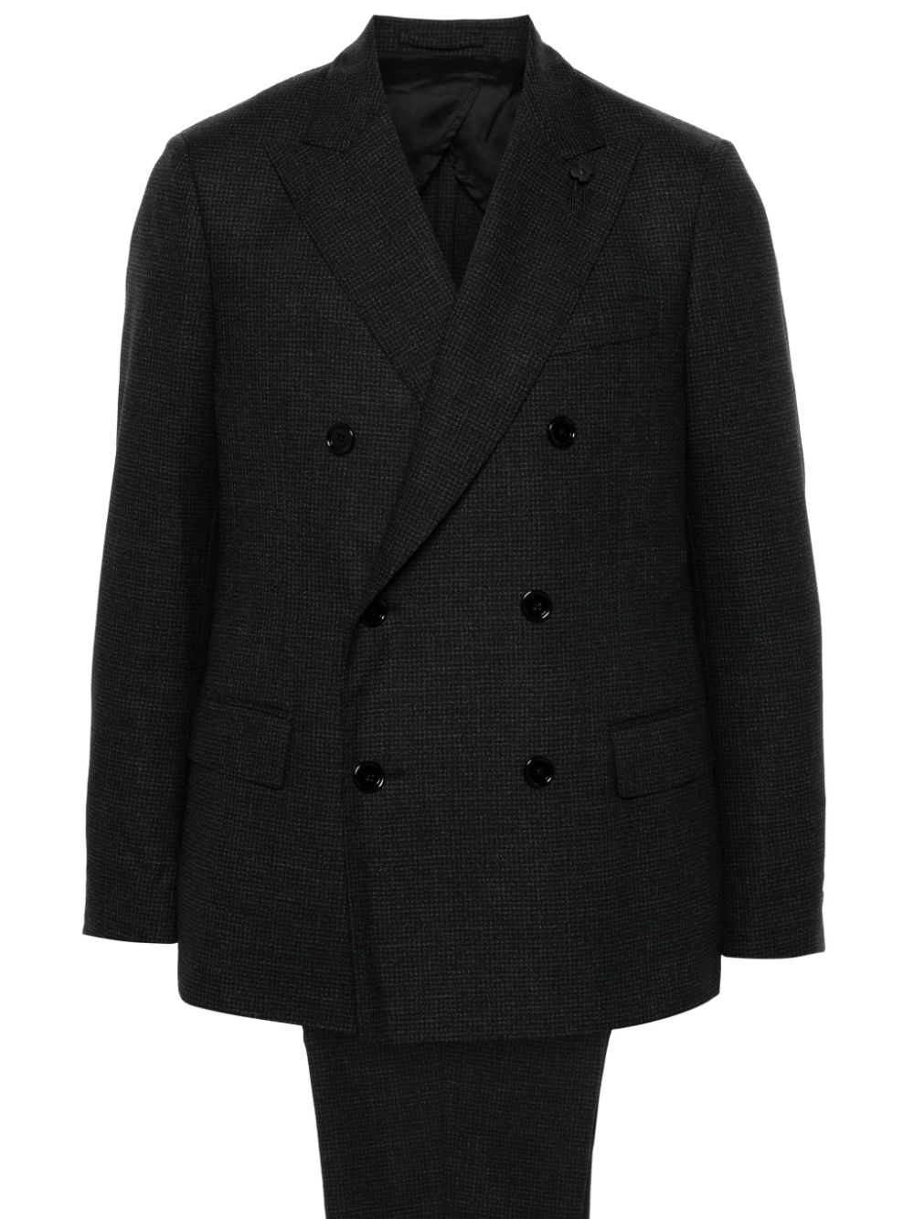 Lardini double-breasted Suit Black Maison-Kitsune Men Double Breasted Suits