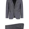 Men Single Breasted Suits Maison-Kitsune Lardini Houndstooth Suit Grey
