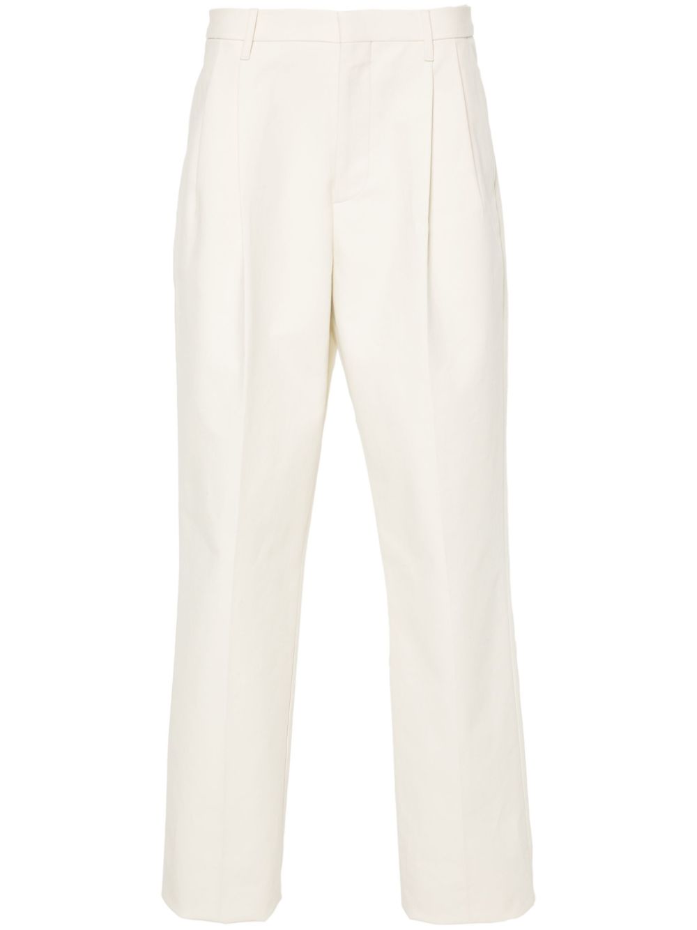 Maison-Kitsune Lardini pleat-detail Trousers Neutrals Men Tapered Pants