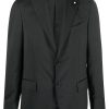 Men Blazers Maison-Kitsune Lardini single-breasted Wool Blazer Grey