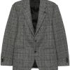 Maison-Kitsune Blazers Men Lardini Checked Blazer Grey