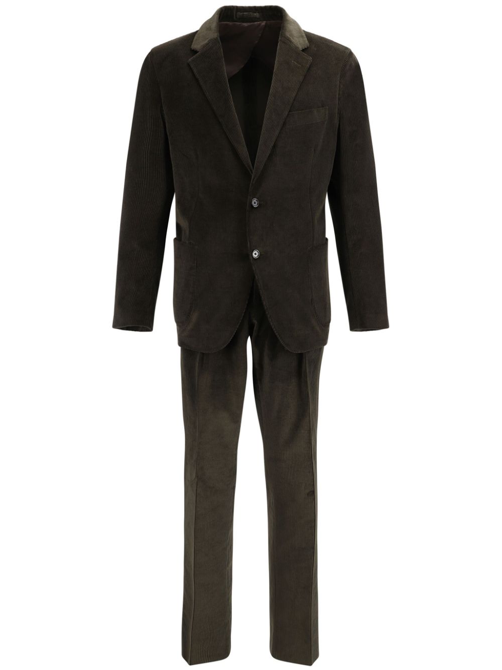 Lardini Corduroy single-breasted Suit Green Maison-Kitsune Men Single Breasted Suits