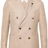 Lardini double-breasted mélange-effect Blazer Neutrals Men Blazers Maison-Kitsune