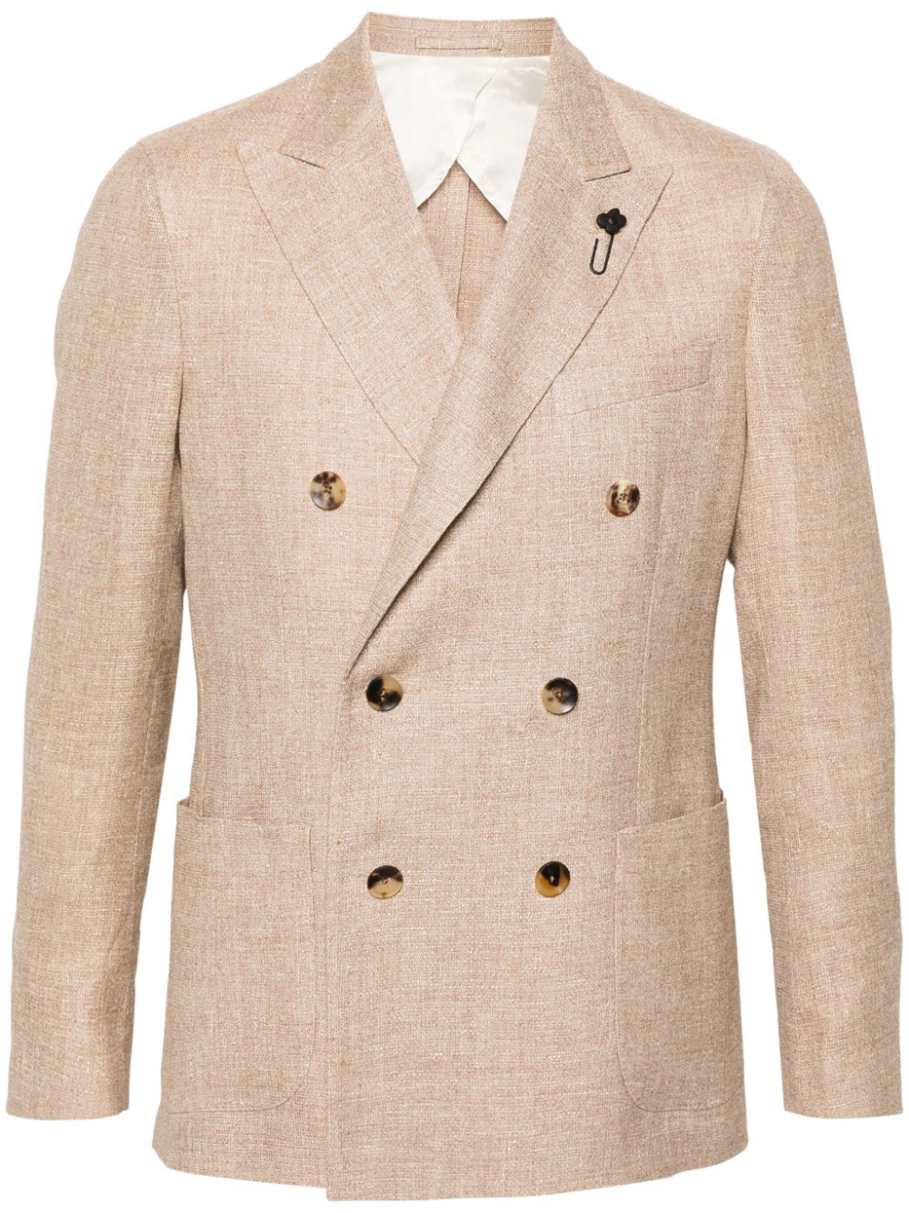 Lardini double-breasted mélange-effect Blazer Neutrals Men Blazers Maison-Kitsune