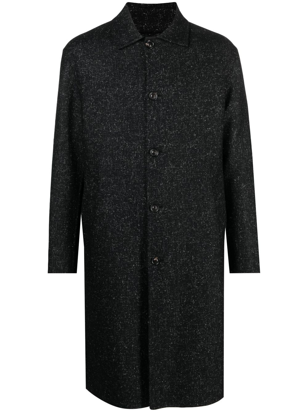 Lardini single-breasted Marled Coat Black Maison-Kitsune Men Single Breasted Coats