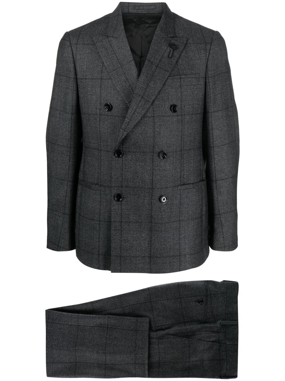 Lardini Kosmo double-breasted Suit Grey Maison-Kitsune Men Double Breasted Suits
