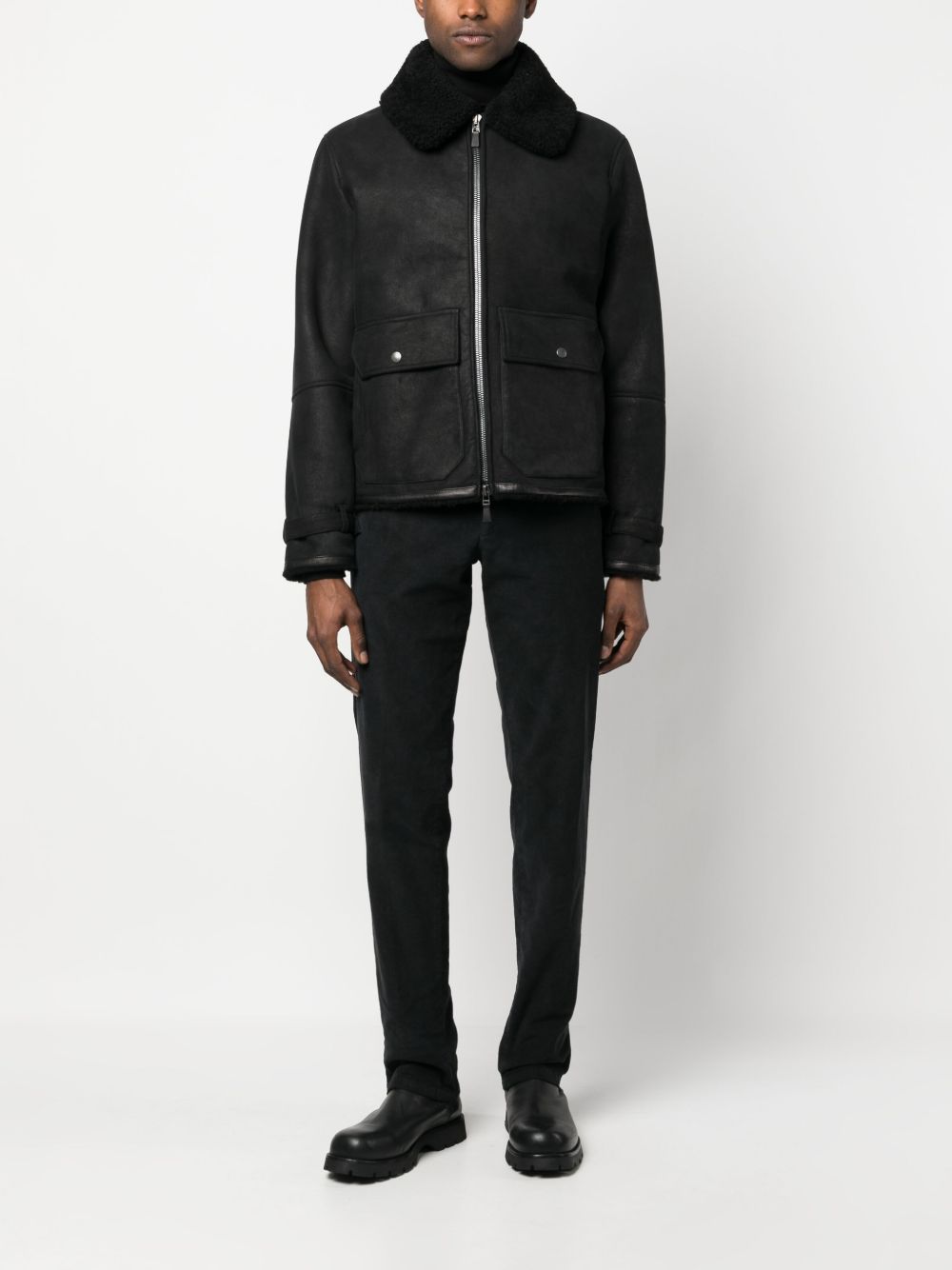 Men Regular-Fit & Straight Leg Pants Maison-Kitsune Lardini Corduroy straigh-leg Trousers Black