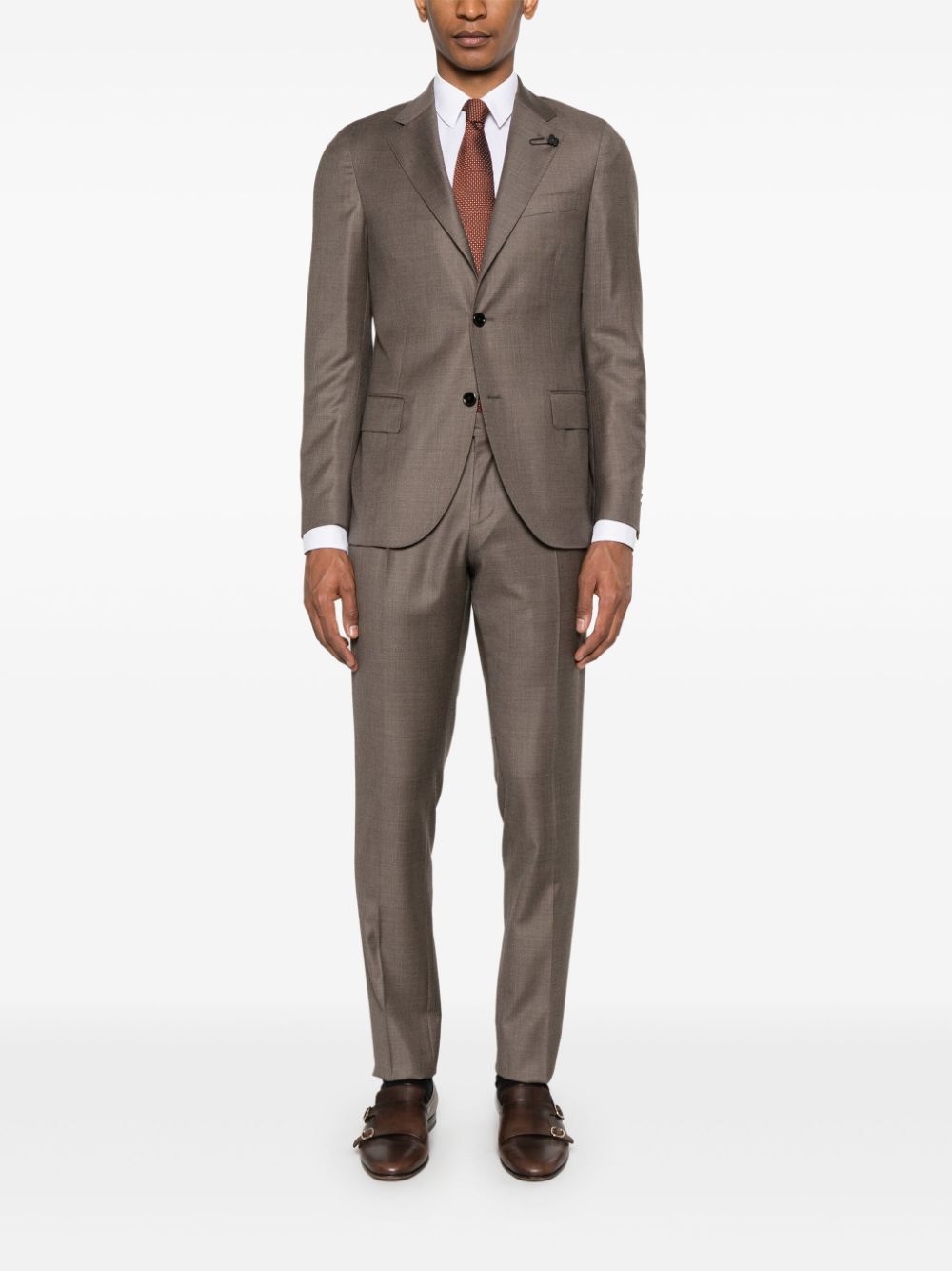Lardini virgin-wool Suit Brown Men Single Breasted Suits Maison-Kitsune