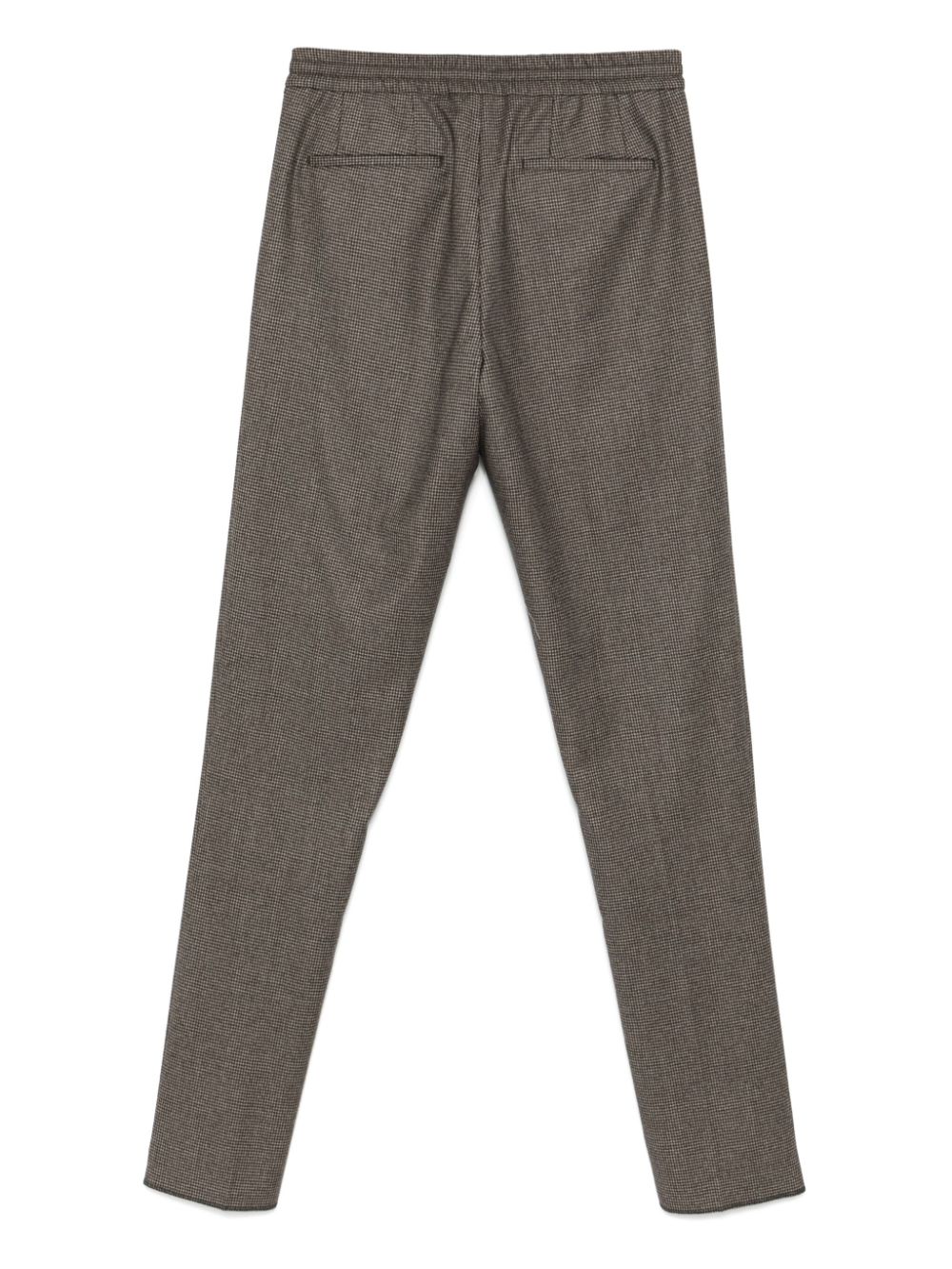Men Tapered Pants Maison-Kitsune Lardini Dogtooth Trousers Brown