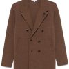 Men Cardigans Maison-Kitsune Lardini Knitted Blazer Brown