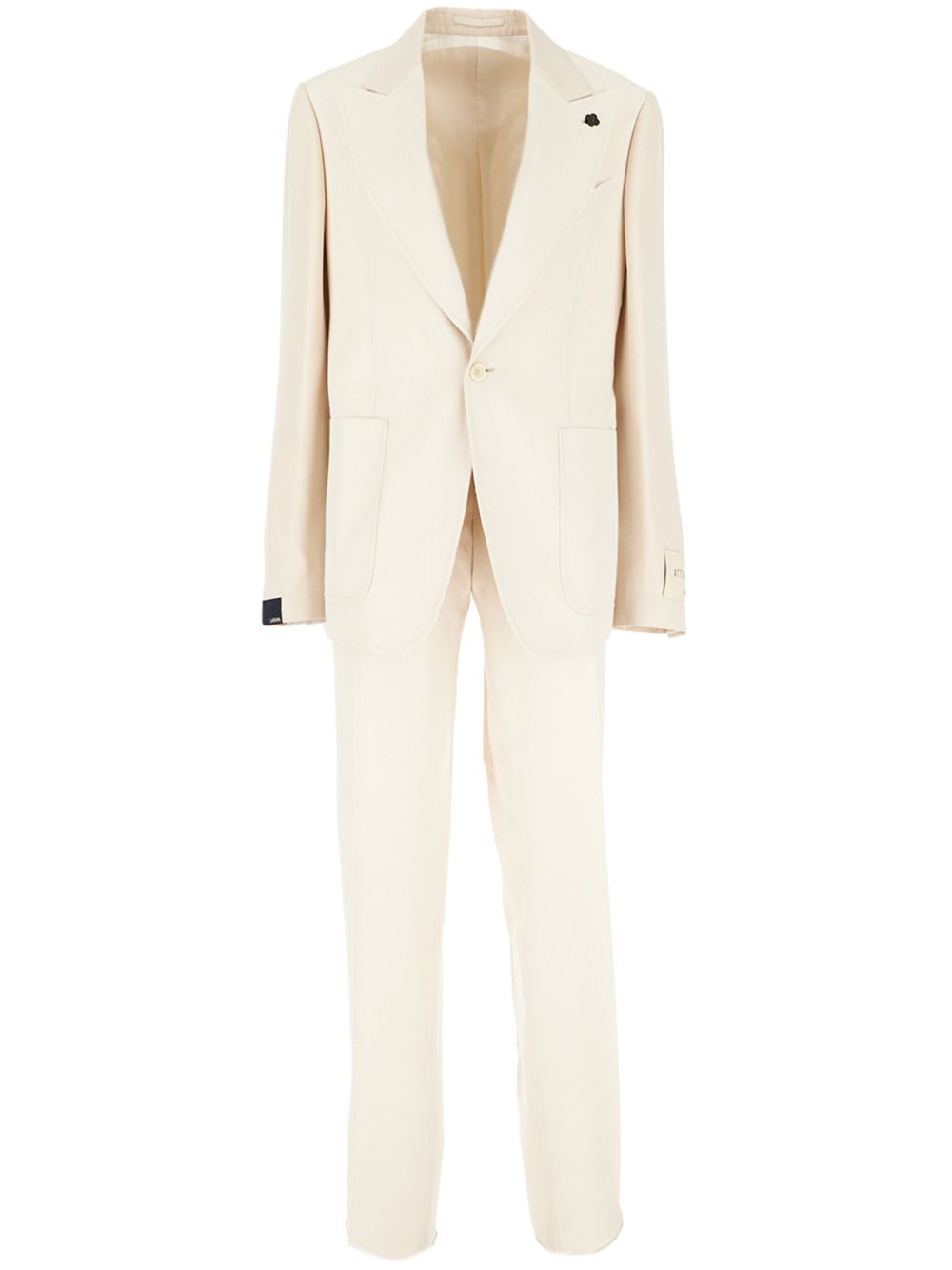 Men Single Breasted Suits Maison-Kitsune Lardini two-piece Suit Neutrals