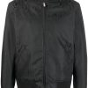 Men Bomber Jackets Maison-Kitsune Lardini Attitude Black Teddy Jacket Black
