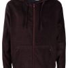 Lardini zip-up Drawstring Hoodie Brown Men Hoodies Maison-Kitsune