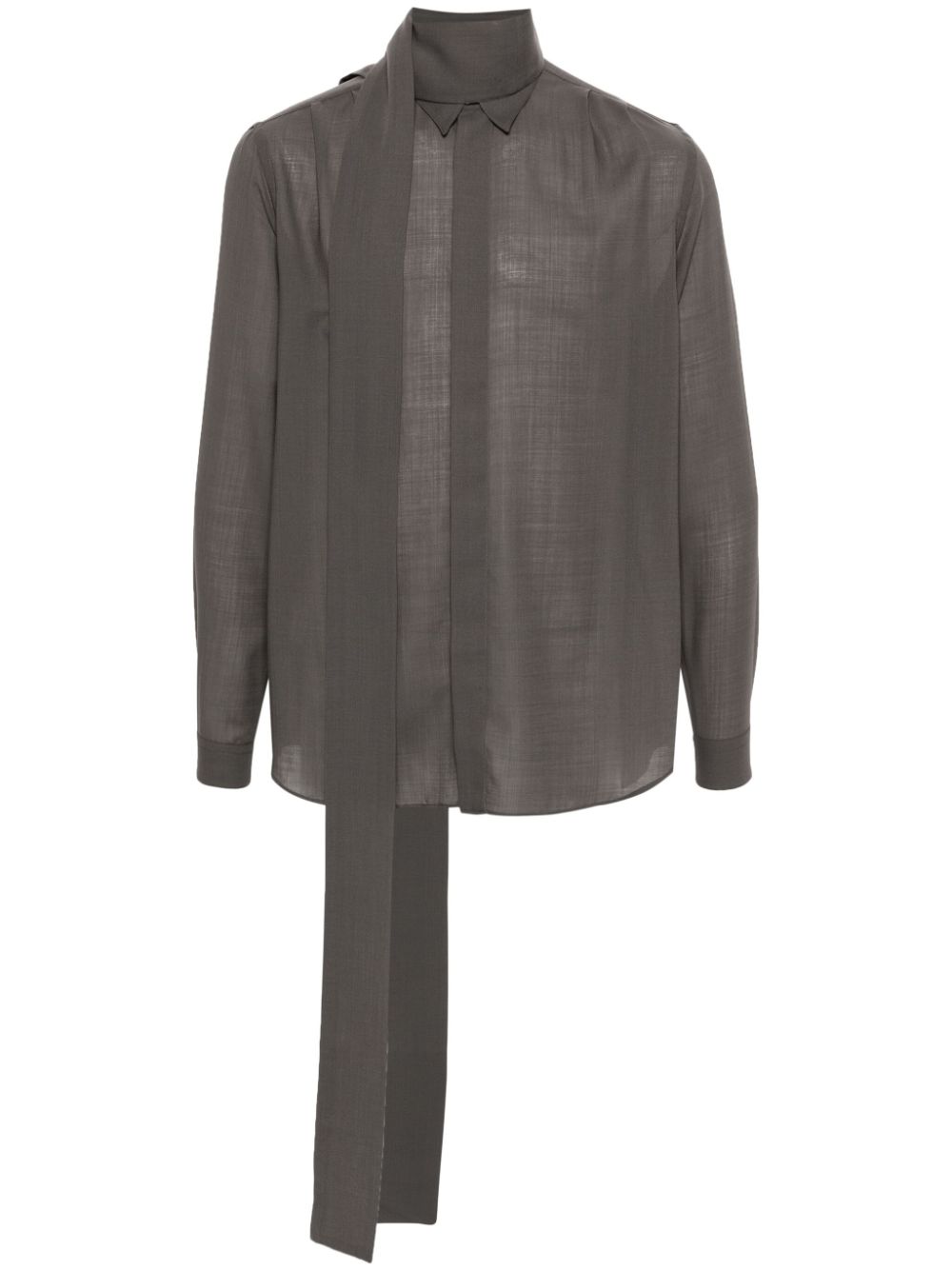 Men Shirts Maison-Kitsune Lardini pleat-detail Shirt Grey