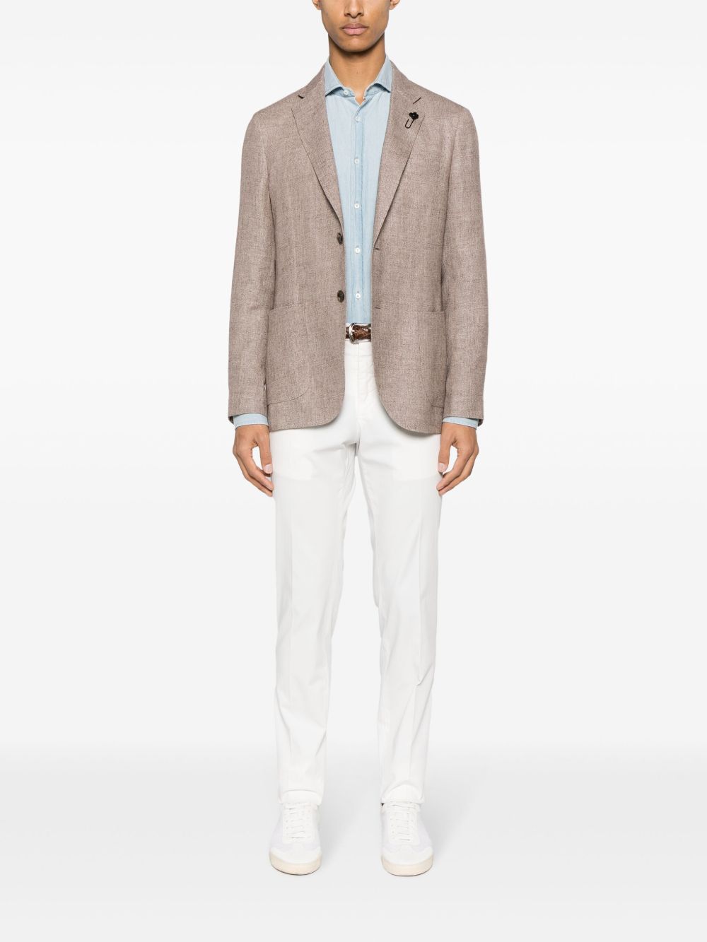 Men Blazers Maison-Kitsune Lardini Special single-breasted Blazer Neutrals