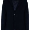 Men Blazers Maison-Kitsune Lardini brooch-detail Blazer Blue