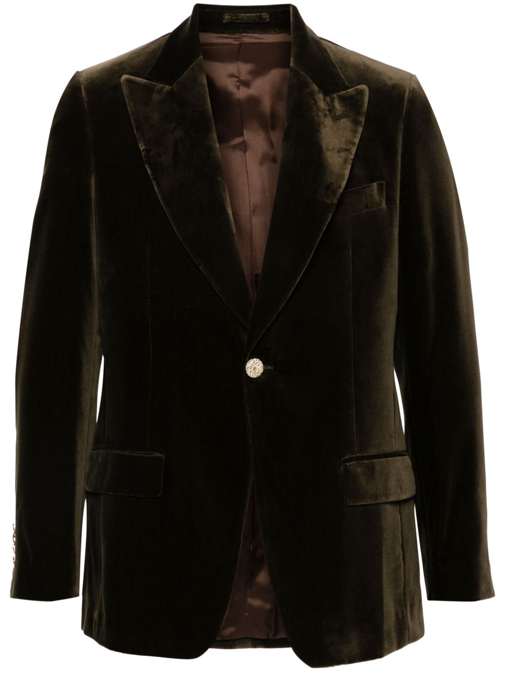 Men Blazers Maison-Kitsune Lardini Velvet Blazer Green