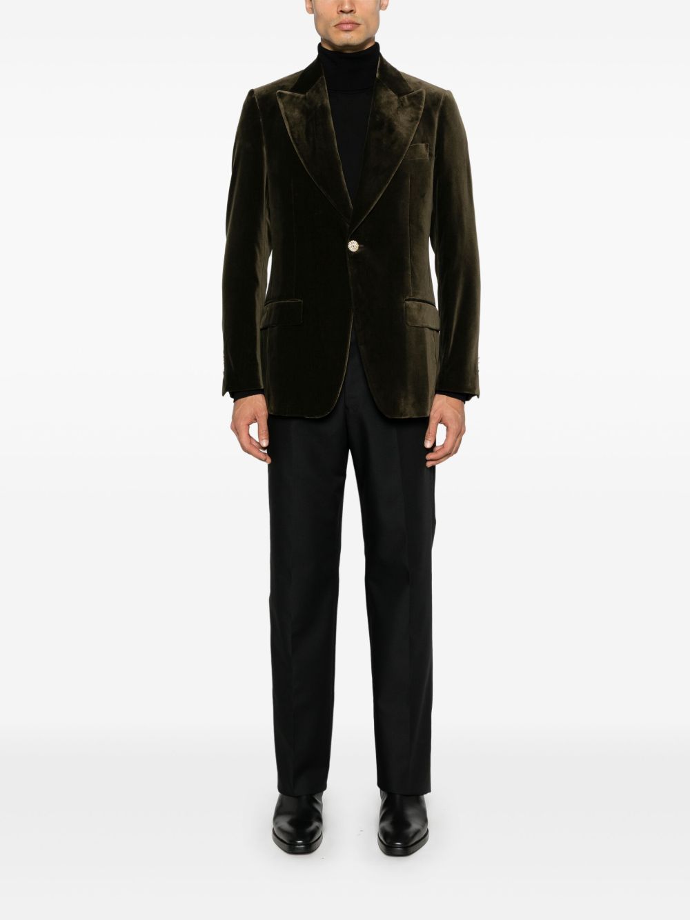 Men Blazers Maison-Kitsune Lardini Velvet Blazer Green