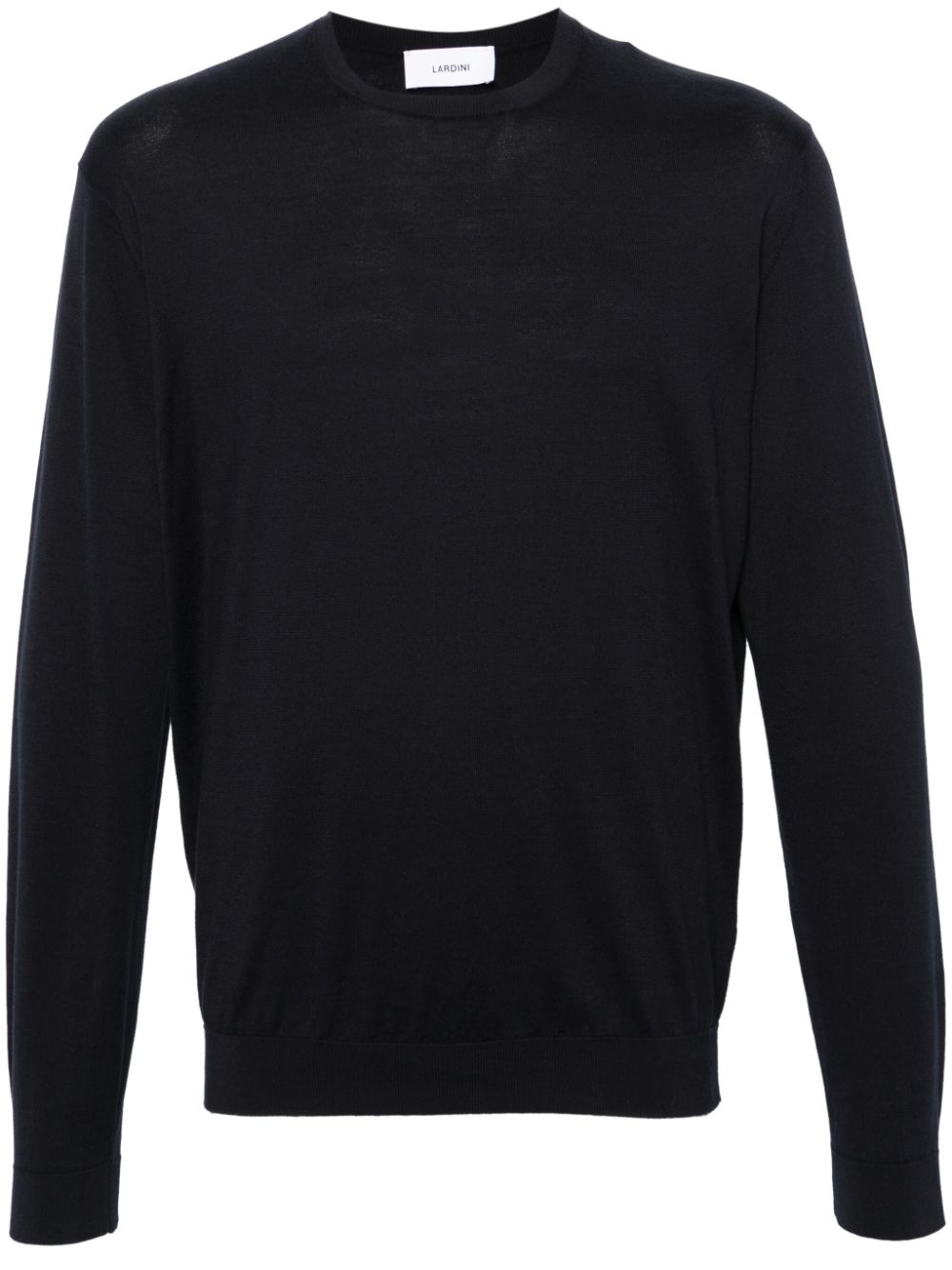 Lardini crew-neck Cotton Jumper Blue Maison-Kitsune Men Knitted Sweaters