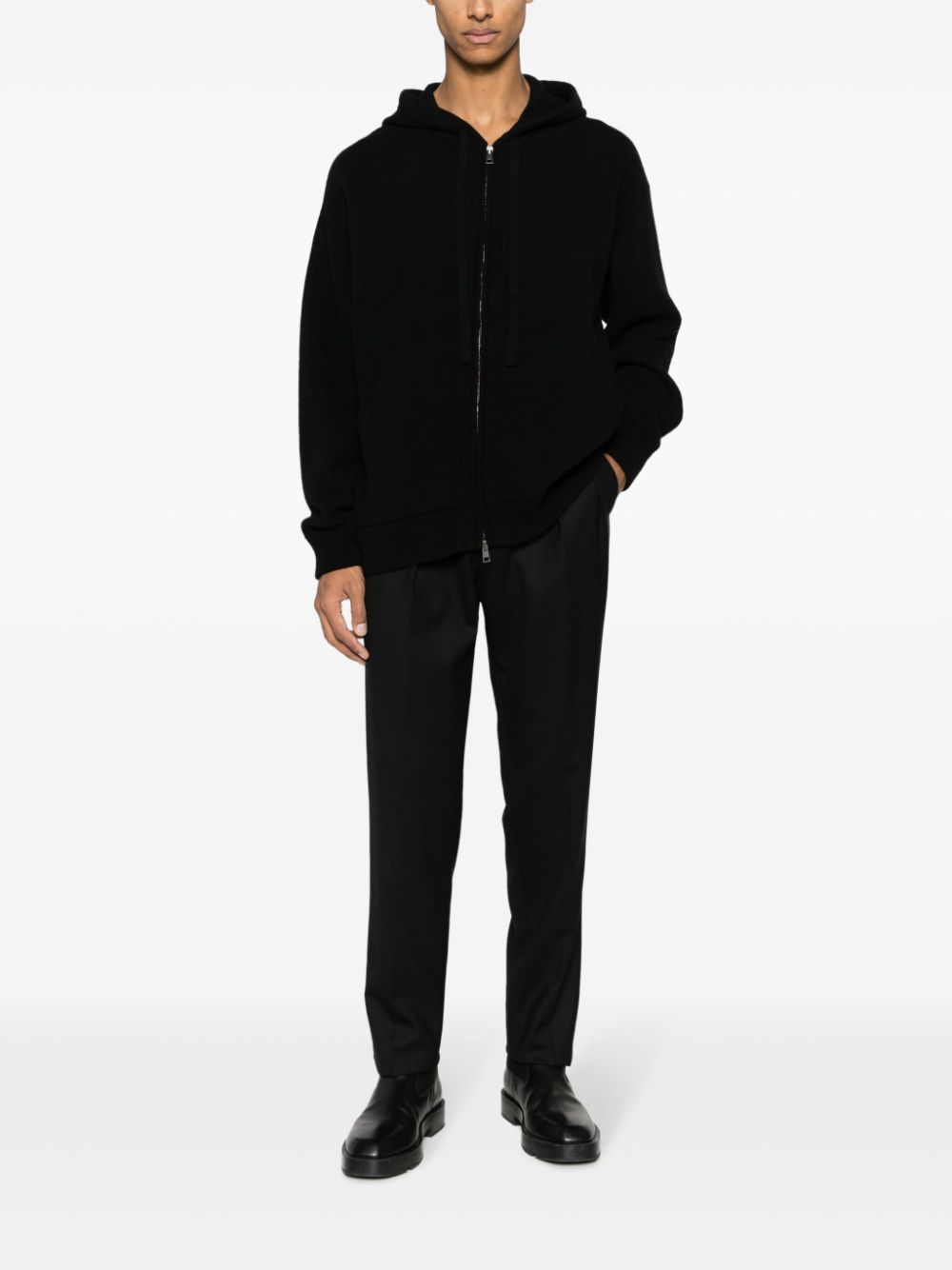 Lardini pressed-crease Wool Tailored Trousers Black Men Tailored Pants Maison-Kitsune