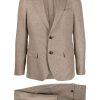 Lardini wool-blend single-breasted Suit Neutrals Men Single Breasted Suits Maison-Kitsune
