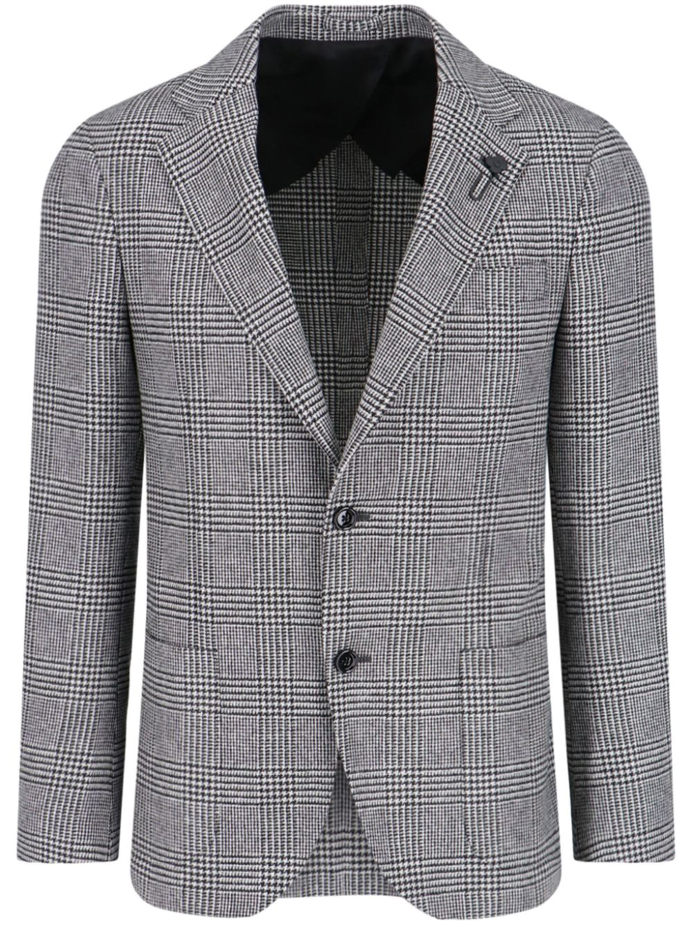 Lardini Houndstooth Blazer Black Maison-Kitsune Men Blazers