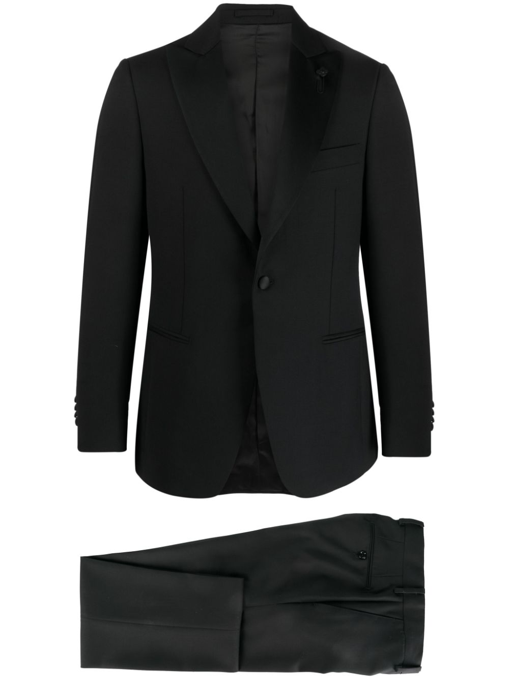 Lardini single-breasted Suit Black Maison-Kitsune Men Tuxedos & Dinner Suits