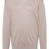 Maison-Kitsune Knitted Sweaters Men Lardini Cotton Knitted Jumper Grey