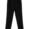 Maison-Kitsune Tailored Pants Men Lardini pleat-detail Trousers Black