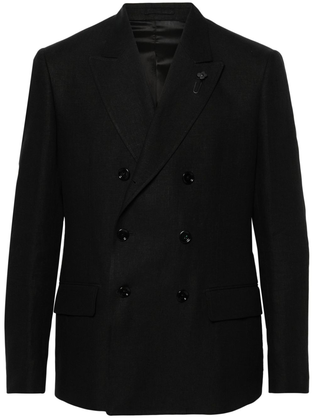Lardini double-breasted Linen Blazer Black Men Blazers Maison-Kitsune