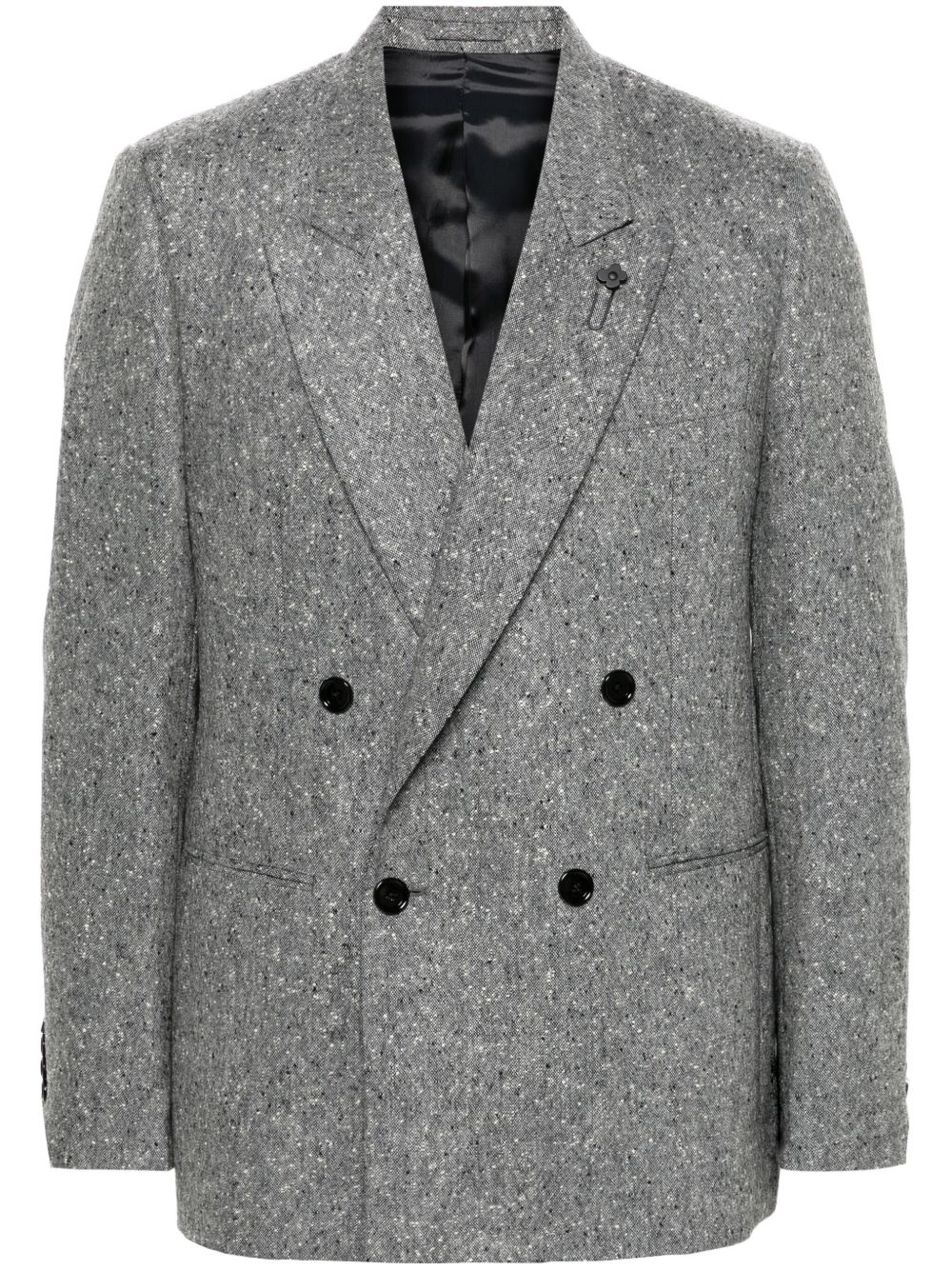 Maison-Kitsune Lardini Wool Blazer Grey Men Blazers