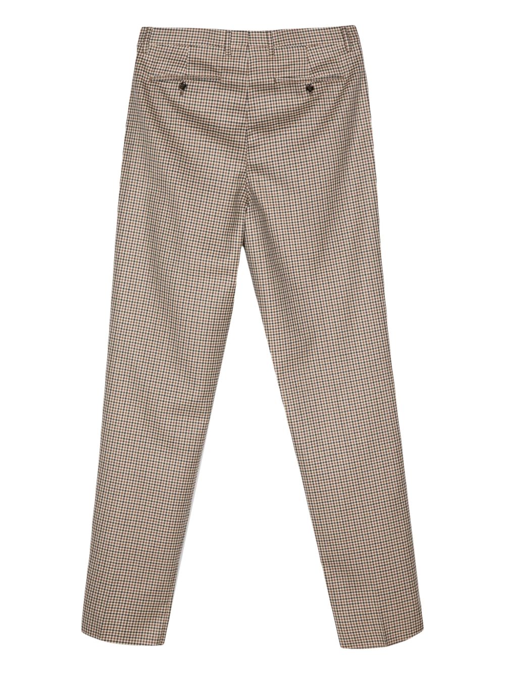 Men Tapered Pants Maison-Kitsune Lardini check-pattern Trousers Neutrals