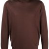 Lardini long-sleeve Wool roll-neck Jumper Brown Maison-Kitsune Men Knitted Sweaters