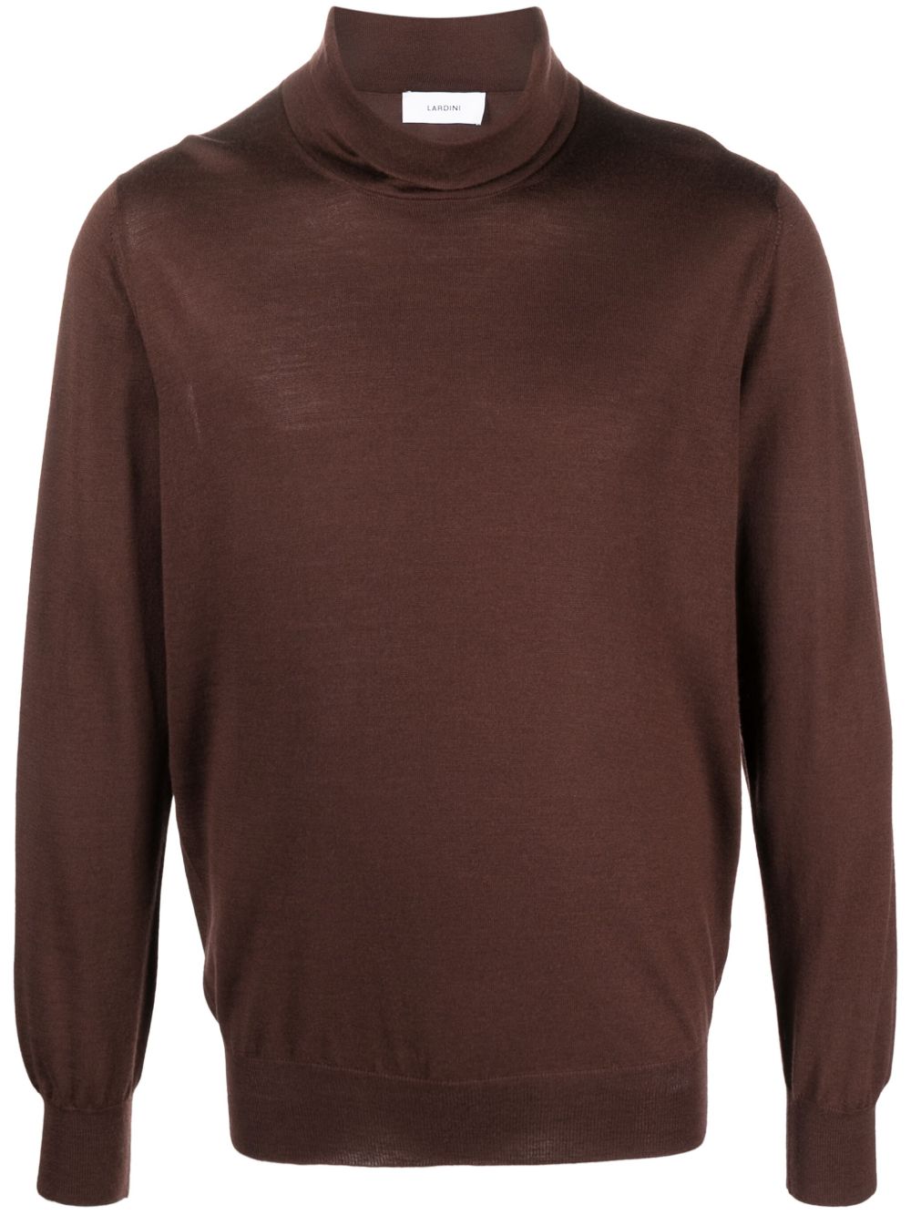 Lardini long-sleeve Wool roll-neck Jumper Brown Maison-Kitsune Men Knitted Sweaters