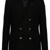 Men Blazers Maison-Kitsune Lardini Attitude double-breasted Blazer Black
